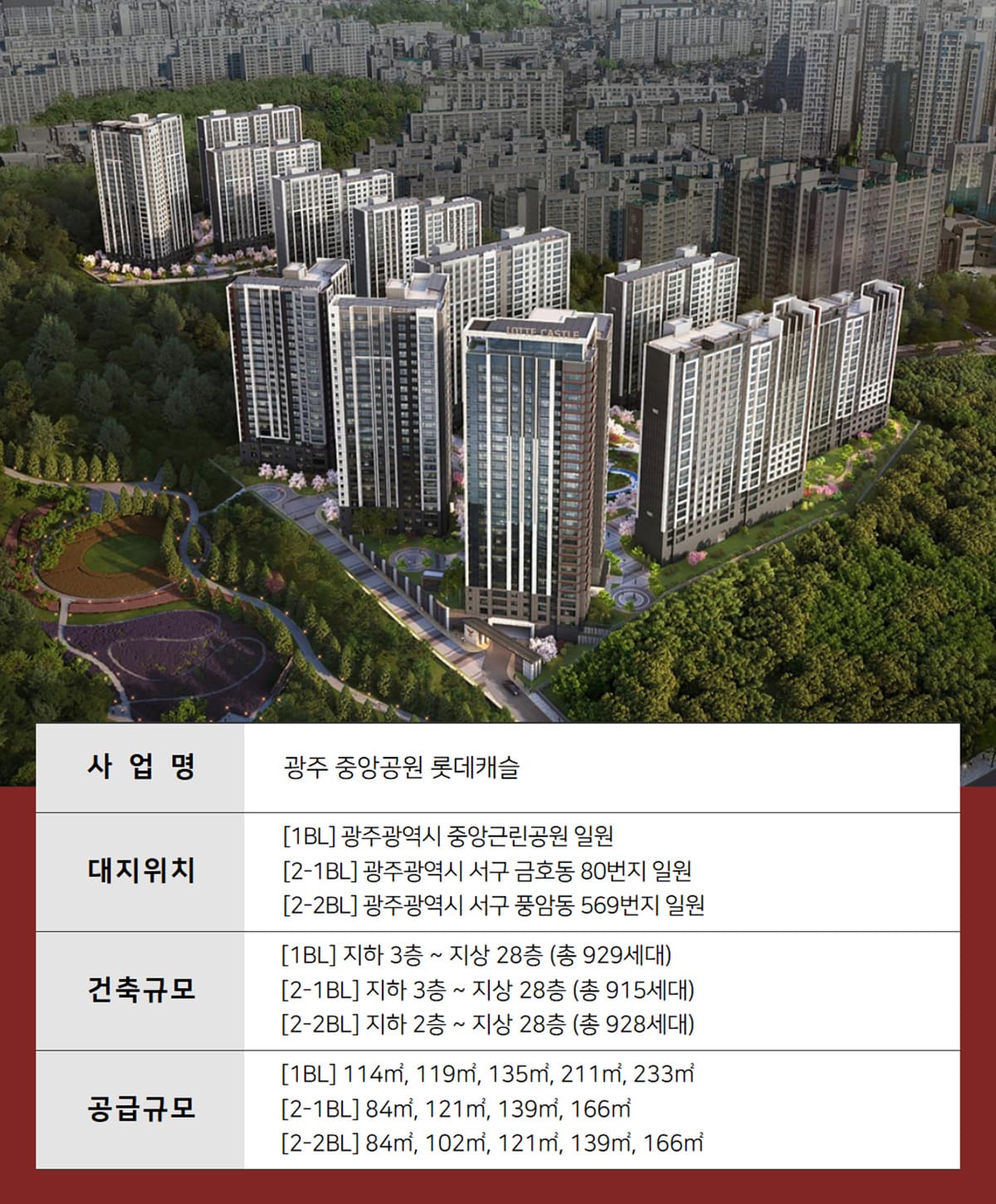 광주 중앙공원 롯데캐슬